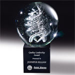 Frosted Twirl Art Glass Award