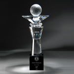 Optic Crystal Golf Ball Award