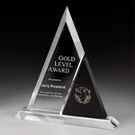 Optic Crystal Dual Triangle Award