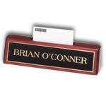 Rosewood Nameplate Cardholder