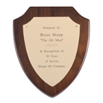 Recognition Award Shield Plaque