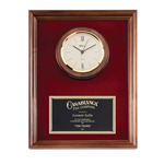 Walnut Clock Frame - Red Velour