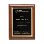 High Gloss Walnut Recognition Plaque
