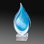 Water Drop Art Glass Award