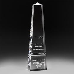 Optic Crystal Obelisk Award