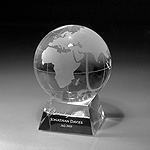 Optic Crystal Globe Award