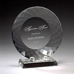 Optic Crystal Plate Award