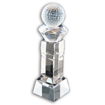 Optic Crystal Golf Pedestal Award
