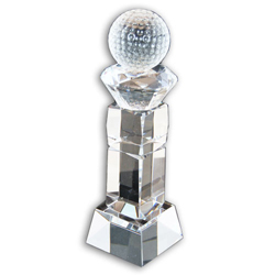 Optic Crystal Golf Pedestal Award