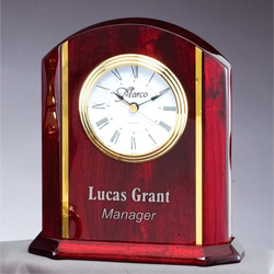 Rosewood Arched Clock