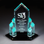 Jade Diamond Acrylic Tower Award