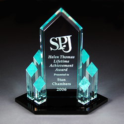Jade Diamond Acrylic Tower Award