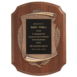 Bronze Cast Scroll Plaque