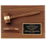 Walnut Gavel Plaque